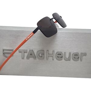 Tag Heuer Sunglasses with Black Lenses and Orange Arms